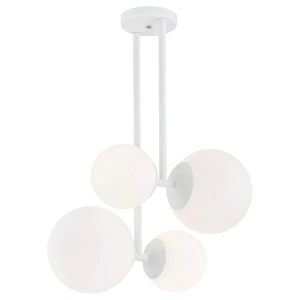 Biała lampa sufitowa z szklanymi kloszami kulami Argon 1644 Aspen 4xE27