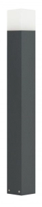 Popielaty zewnętrzny słupek oświetleniowy SU-MA CB-830 DG Cube E27 IP44 83cm