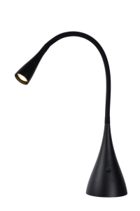 Czarna lampa stołowa z giętkim ramieniem i 3-stopniowym ściemnianiem Lucide 18656/03/30 Zozy LED 4W 3000K 120stopni