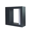 Popielata zewnętrzna lampa ścienna kinkiet elewacyjny SU-MA YB19504 Form LED 7W 4000K IP54
