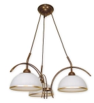 Lampa sufitowa w kolorze brązu z trzema szklanymi kloszami Lemir O1483 BR Flex 3xE27