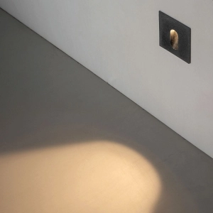 Biała lampa zewnętrzna wpuszczana w elewację Elkim Lighting 804101102 Lesel LED 1W 3000K IP65