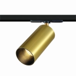 Złoty reflektor z czarnym pierścieniem na szynoprzewód 1-fazowy Elkim Lighting 721902253 Lazer LED 9W 4000K 38stopni