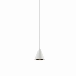 Biała lampa wisząca mały stożek Elkim Lighting 521003102 Bell LED 5W 3000K 38stopni 7,5cm