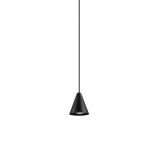 Czarna lampa wisząca mały stożek Elkim Lighting 521003103 Bell LED 5W 3000K 38stopni 7,5cm