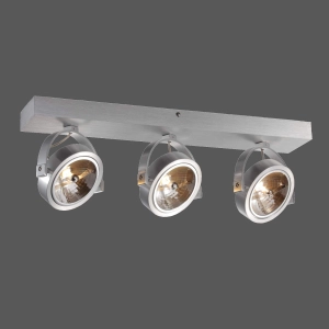 Lampa sufitowa trzy reflektory ES111 aluminium szczotkowane Elkim Lighting 412803001 Lirio
