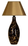Lampa nocna stołowa szklana 4Concepts L003092207 Kenya E27 40cm x 67cm oliwkowo-złoty biały szkło ręcznie malowane