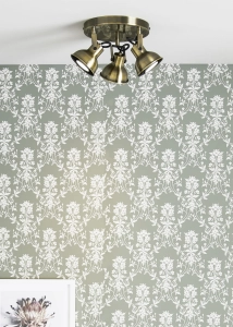 Lampa sufitowa do małych pomieszczeń w kolorze antycznego złota regulowane reflektory MarkSlojd 107852 Rocco 3xGU10 27cm