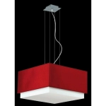 Bordowa lampa wisząca z podwójnym sześciennym abażurem Ramko 66993 Lastra 4xE27 45cm