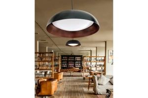 Czarna okrągła nowoczesna lampa ledowa wisząca Azzardo AZ3148 Lenox LED 40W 3000K 60cm