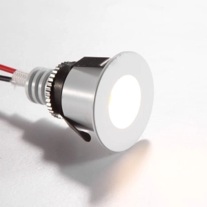 Białe małe oczko ledowe 2,3cm punkt świetlny Elkim Lighting 288001202 Point 1W 4000K 80stopni 3V