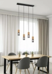 Lampa nad stół wisząca Trio 304300432 Tosh 4xE27 czarny