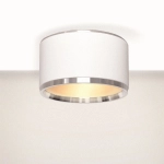 Czarna okrągła lampa sufitowa z srebrnym pierścieniem Elkim Lighting 310403131 Reti LED 20W 3000K 110stopni 14cm x 9cm
