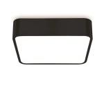 Czarny zaoblony kwadratowy plafon sufitowy Elkim Lighting 314902103 Norip LED 36W 3000K 40cm x 8,2cm