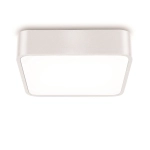 Biały zaoblony kwadratowy plafon sufitowy Elkim Lighting 314902102 Norip LED 36W 3000K 40cm x 8,2cm