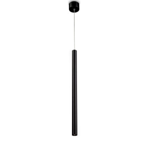 Czarna lampa wisząca smukła tuba 2,8cm x 50cm Elkim Lighting 501201103 Scop LED 3W 3000K 30stopni