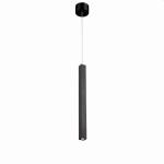 Czarna lampa wisząca tubularna kwadratowa Elkim Lighting 504501107 Cubi LED 3W 3000K 30stopni