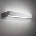 Biały prostokątny zaoblony kinkiet z światłem góra - dół Elkim Lighting 614902102 Norip LED 2x6W 3000K 45cm