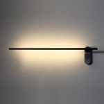 Lampa ścienna podłużna linia Kinkiet Elkim Lighting 624301103 Line 243 LED 10W 3000K obracany 11cm x 90cm czarny