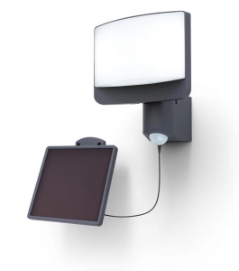 Naświetlacz z panelem solarnym Lutec 6925604345 Sunshine LED 11W 800LM 5000K IP54 Czujnik ruchu zmierzchu szary