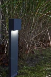 Zewnętrzna lampa stojąca słupek ogrodowy Lutec 7104001118 Gemini LED 9,2W 4000K IP54 65cm szary