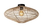Lampa sufitowa z czarną podstawą i rattanowym kloszem Lucide 03135/56/72 Magali E27 56cm