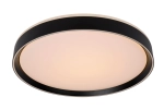 Czarny okrągły płaski plafon ściemniany 3-stopniowo Lucide 79182/36/30 Nuria LED 36W 2700K 50cm