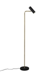 Lampa stojąca Podłogowa punktowa spot klosz regulowany Trio 412400108 Marley GU10 151cm Mosiądz Czarny