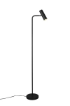 Czarna lampa Podłogowa punktowa spot z regulowanym kloszem Trio 412400132 Marley GU10 151cm włącznik na kloszu