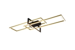 Lampa nowoczesna sufitowa Trio 620310308 Salinas LED 34W 3000K ściemniacz 100cm czarny mosiądz