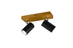 Lampa sufitowa punktowa spot Reflektory regulowane Trio 812400232 Marley 2xGU10 czarny brązowy