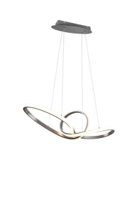 Lampa wisząca nowoczesna o nieregularnym kształcie zawijana serpentyna niklowy Wisząca RL R32751107 Sansa LED 28W 3000K