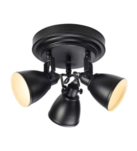 Lampa sufitowa spot regulowany czarny w stylu industrialnym MarkSlojd 108081 Fjällbacka 3xG9 42cm