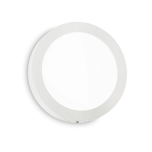 Biała okrągła płaska lampa ścienna sufitowa Ideal Lux 240367 Universal Square LED 36W 3900LM 3000K 40cm