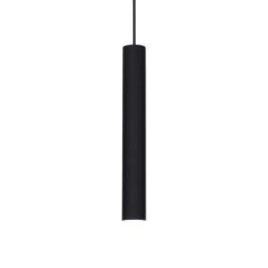 Czarna lampa wisząca smukły walec Ideal Lux 211718 Tube LED 9W 1200LM 3000K ściemniacz 6cm x 213cm