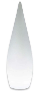 Lampa ogrodowa stojąca biała z tworzywa w opływowym kształcie łzy RL R45101901 Palmas LED 4,5W 3000K 120cm