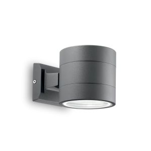 Antracytowa zewnętrzna lampa ścienna kinkiet walec na elewację Ideal Lux 61467 Snif G9 IP54