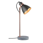 Neordic Orm Lampa stołowa max. 1x20W E27 230V Szary/Miedziany Metal/Beton Paulmann PL79624