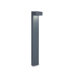Antracytowa zewnętrzna lampa stojąca słupek ogrodowy Ideal Lux 115061 Sirio 2xG9 IP44 80cm