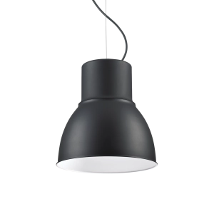 Czarna kuchenna lampa wisząca metalowy klosz kopuła Ideal Lux 232041 Breeze E27 46cm x 263cm