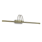 Brunatny włoski kinkiet nad obraz Ideal Lux 121147 Bow LED 8W 980LM 3000K 76cm