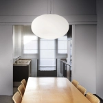 Lampa biały szklany klosz jajko wisząca Ideal Lux 086736 Candy E27 40cm x 223cm