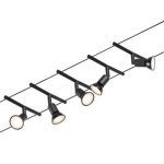 System linkowy zestaw Salt max5x10W GU5,3 Czarny mat/Chrom 12V DC 60VA twszt/metal Paulmann PL94446