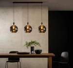 Lampa wisząca nad stół do jadalni trzy dymne okrągłe klosze Lucide 34438/03/65 Julius 3xE27