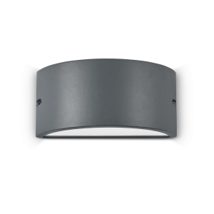 Antracytowa zewnętrzna lampa ścienna kinkiet elewacyjny Ideal Lux 092423 Rex-2 E27 IP44