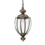 Brunatna lampa wisząca w kształcie latarni Ideal Lux 005911 Norma E27 25cm x 162cm