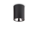 Czarna lampa sufitowa punktowa walec Ideal Lux 206004 Nitro LED 10W 1100LM 3000K 28stopni 10cm x 8cm