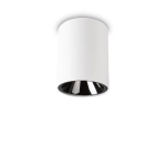Biało czarna lampa sufitowa punktowa walec Ideal Lux 205991 Nitro LED 10W 1100LM 3000K 28stopni 10cm x 8cm