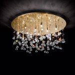 Lampa sufitowa z Włoch Ideal Lux 082790 Moonlight 15xG9 80cm złoty