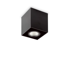 Czarna lampa sufitowa sześcian punktowa spot regulowana Ideal Lux 243948 Mood GU10 9cm x 9cm